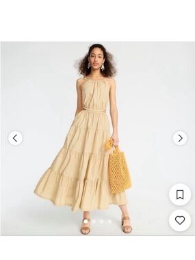 J. Crew Light Tan cut out maxi